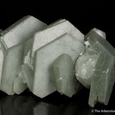 Calcite included by Hedenbergite